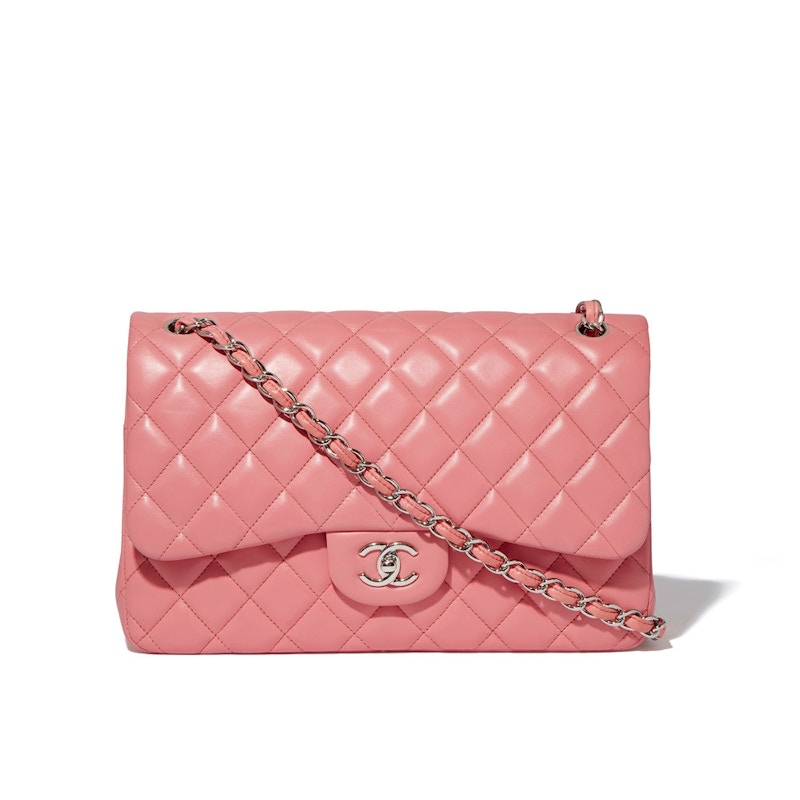 Chanel Classic Double Flap Quilted Jumbo Pink