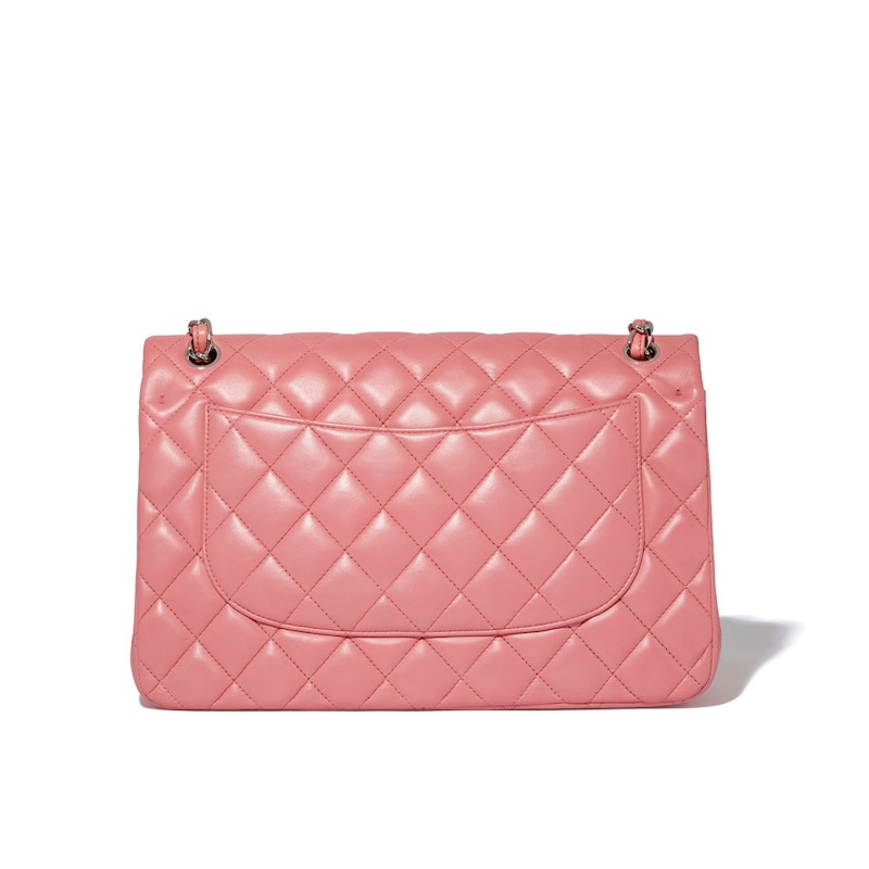 Order 香奈儿经典双翻盖菱格纹粉色大号包