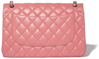 Order Chanel Klasik Double Flap Quilted Jumbo Merah Jambu