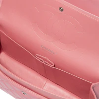 Lookbook Chanel Klasik Double Flap Quilted Jumbo Merah Jambu