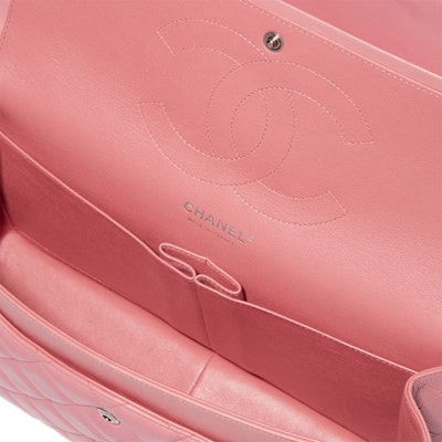 Chanel Classic Double Flap Quilted Jumbo Pink Lookbook Chanel Classic Double Flap Quilted Jumbo Pink
