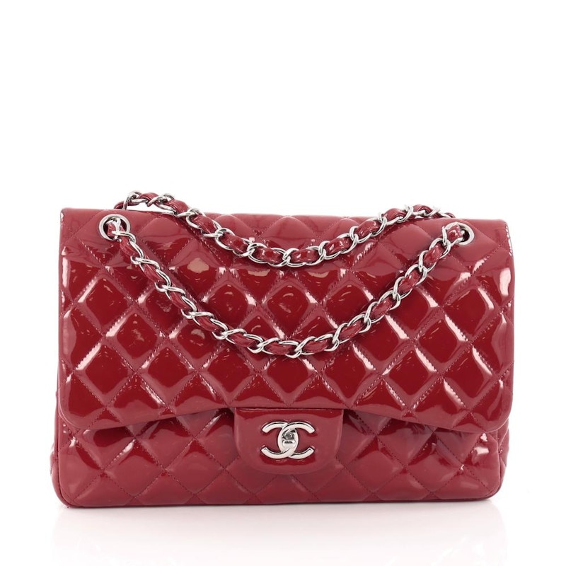 Chanel Classic Double Flap Quilted Jumbo Red
