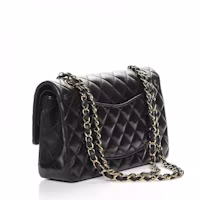 Order Chanel Classic Double Flap Piel de Cordero Negra Mediana Dorada Acolchada