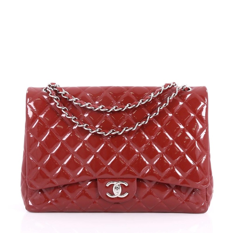 Chanel Classic Double Flap Quilted Maxi Red