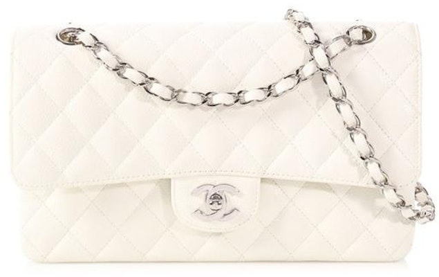 Chanel Classic Double Flap Quilted Medium White Buy Chanel Classic Double Flap Quilted Medium White