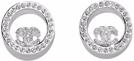 Chanel Classic Earrings Silver/Crystal Chanel Classic Earrings Silver/Crystal