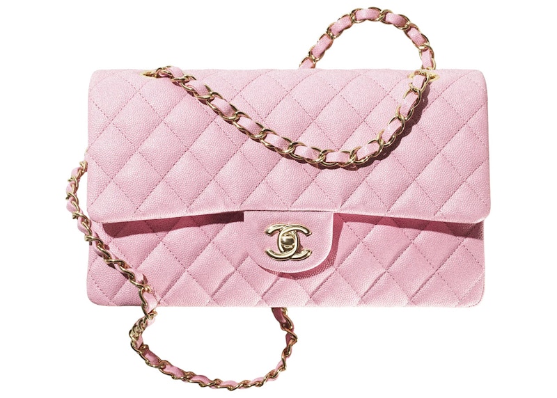 Chanel Classic Flap Handbag Medium 22S Calfskin Pink