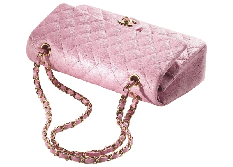 Order Tas Chanel Classic Flap 22S Kulit Sapi Medium Merah Muda