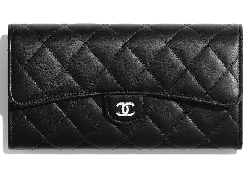Chanel Classic Flap Wallet Quilted Long Black