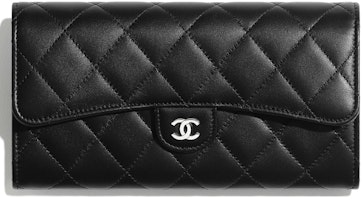 Chanel Classic Flap Wallet Quilted Long Black Chanel Classic Flap Wallet Quilted Long Black