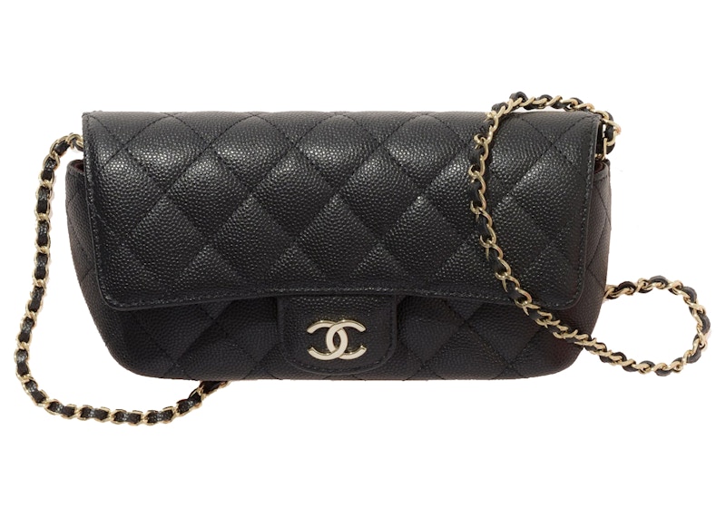 Chanel Classic Glasses Case with Chain Black