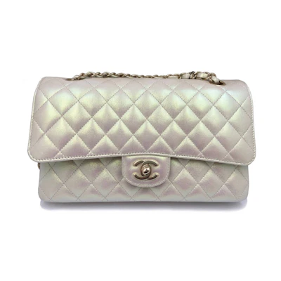 Chanel Classic Handbag Iridescent Ivory