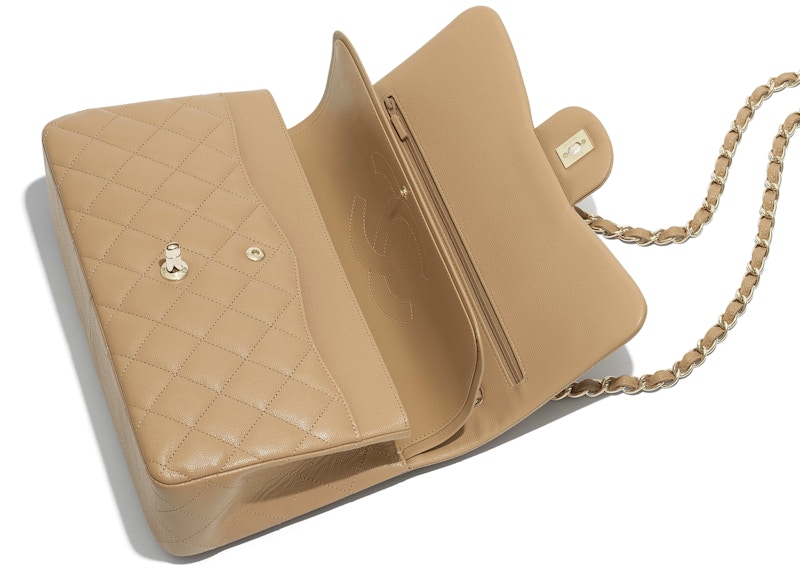 Lookbook シャネル クラシック ハンドバッグ キルティング ゴールドトーン ラージ ベージュ