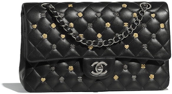 chanel-classic-handbag-quilted-studded-black