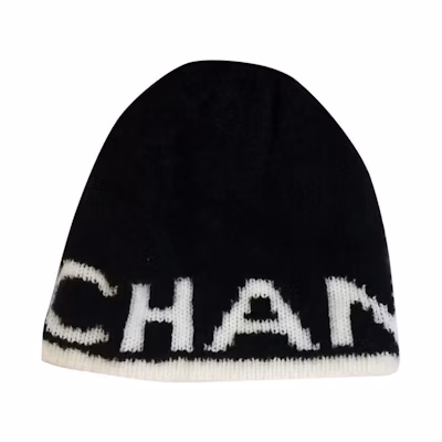 CHANEL Classic Logo Knit Wool Blend Beanie Unisex AA7767-B06531-NE805