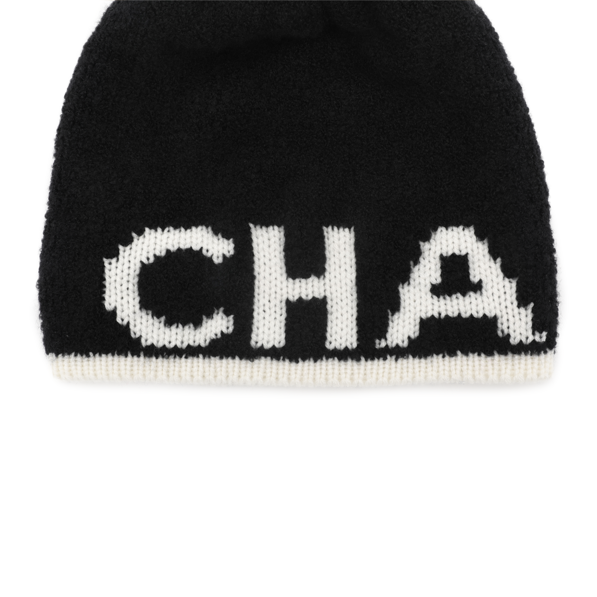 Shop CHANEL Beanie Logo Klasik Rajut Wol Blend Unisex AA7767-B06531-NE805