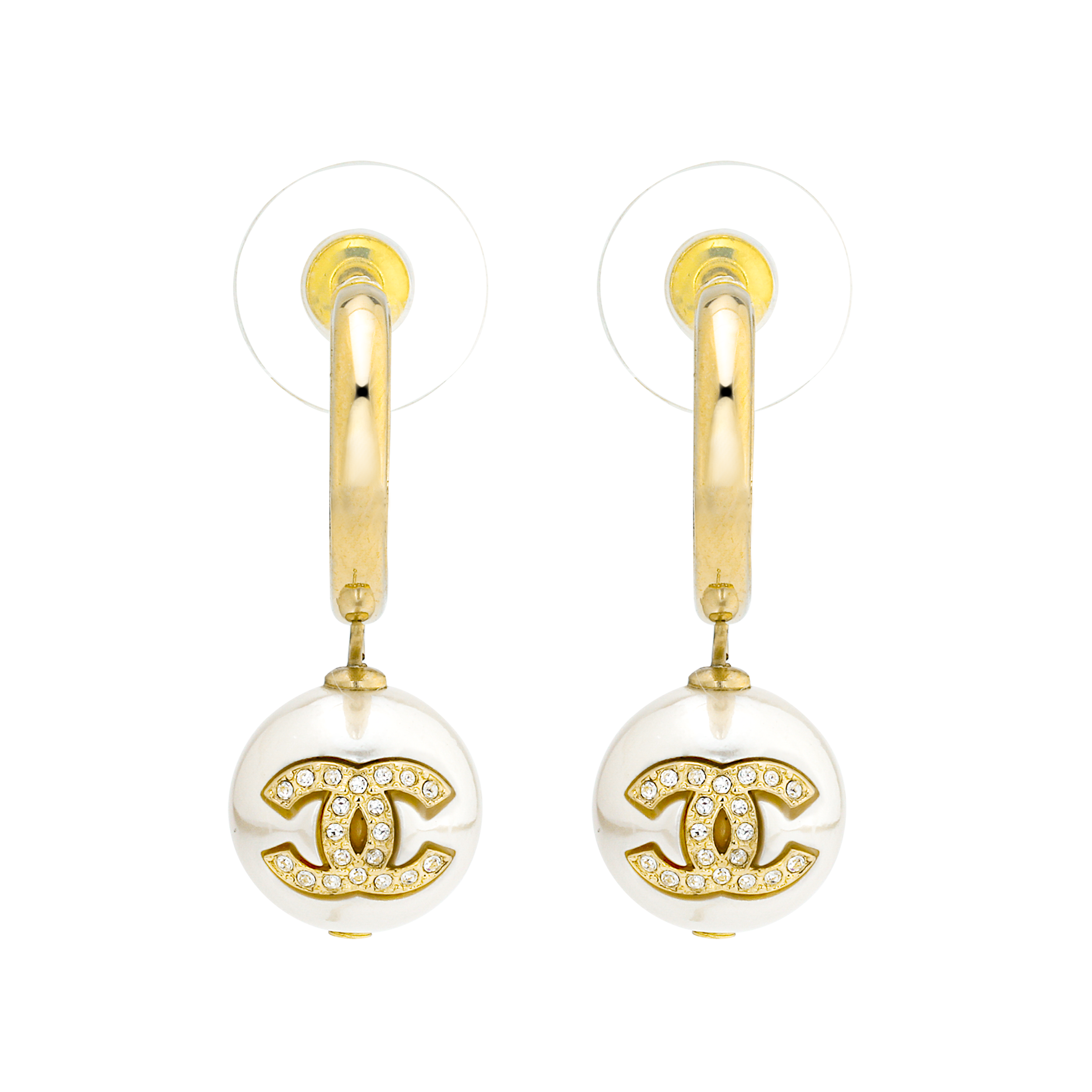 CHANEL Classic Logo Pearl Drop Earrings Gold Pearl White. AB8451-B08257-NI488 圖 3