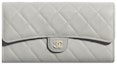 Buy Chanel Classic Long Flap Wallet Grey