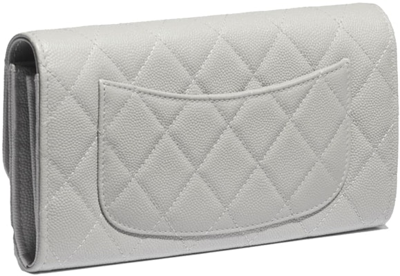 Chanel Classic Long Flap Wallet Grey Order Chanel Classic Long Flap Wallet Grey