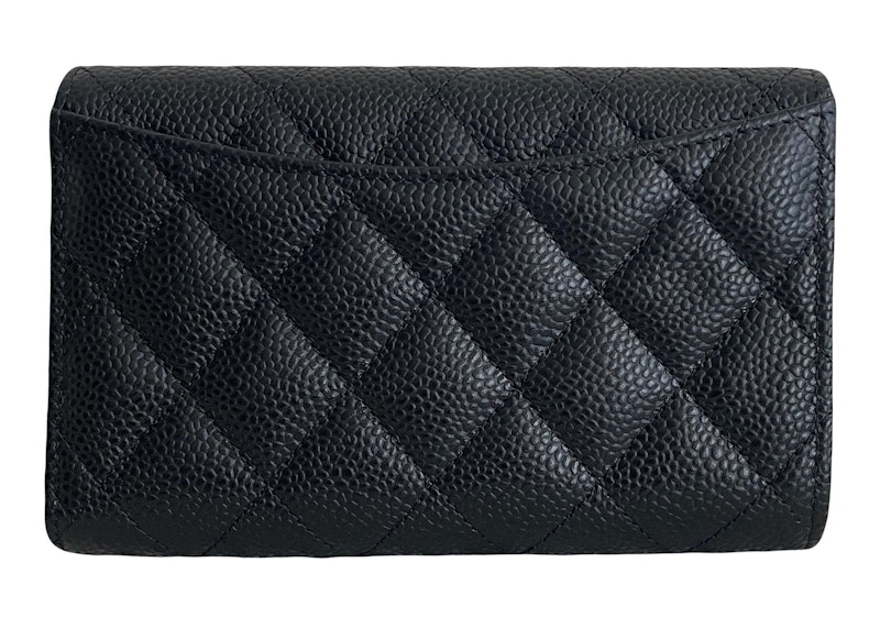 Order 香奈儿经典中号翻盖钱包黑色 (AP0232)