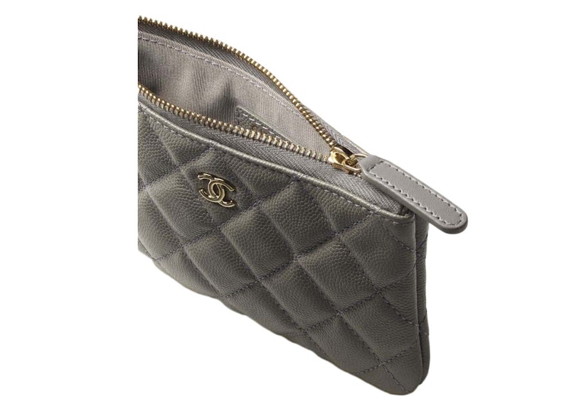 Order Chanel Pouch Mini Klasik A82365 Kelabu