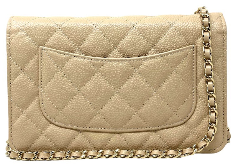 Chanel Classic Quilted WOC Crossbody Bag Beige 圖 2