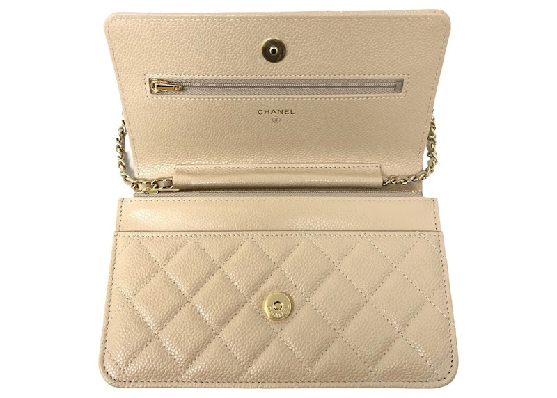 Chanel Classic Quilted WOC Crossbody Bag Beige 圖 3