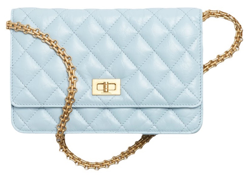 Chanel Classic Quilted WOC Crossbody Bag Light Blue