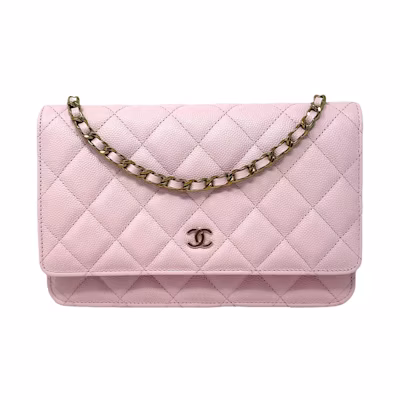 Chanel Classic Quilted WOC Crossbody Bag Light Pink