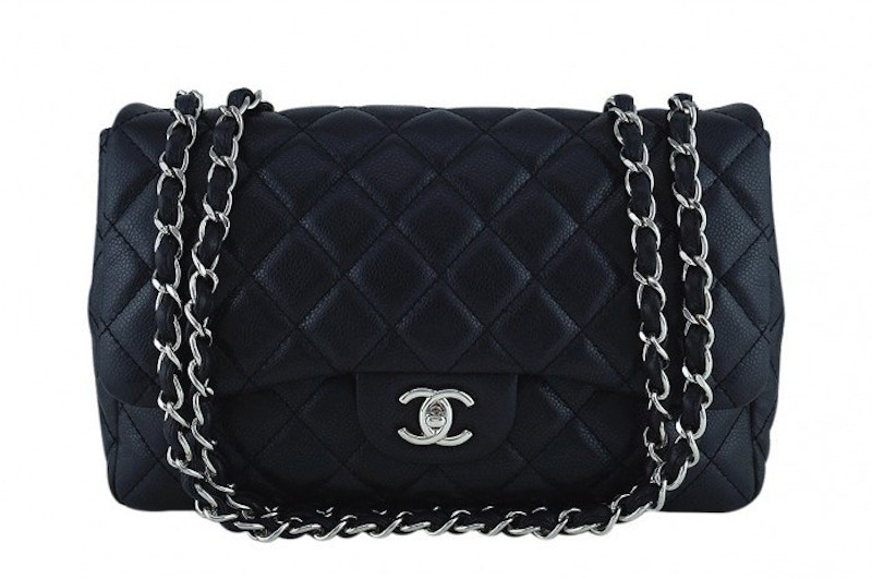 Chanel Classic Single Flap Quilted Jumbo Caviar Black