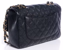Order Chanel Classic Single Flap Quilted Jumbo Caviar Black
