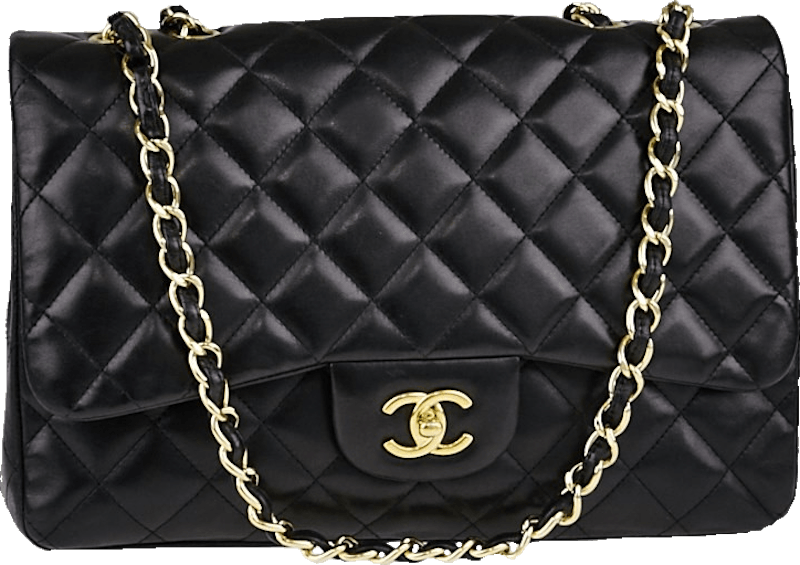 Chanel Classic Single Flap Quilted Jumbo Gold-tone Black