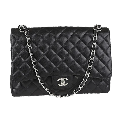 Chanel Classic Single Flap Quilted Maxi Black