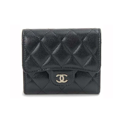 Chanel Classic Small Flap Tri-fold Wallet Black (AP0229)
