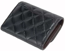 Order Cartera Negra Chanel Clásica Pequeña de Triple Pliegue (AP0229)