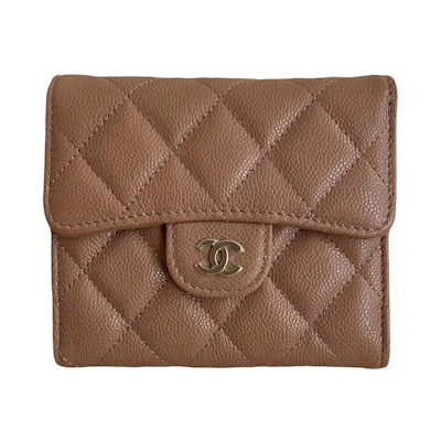 Chanel Classic Small Flap Wallet Beige (AP0231)