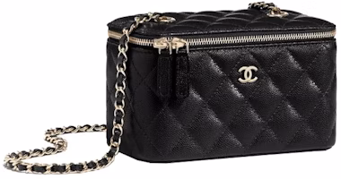 Chanel Classic Vanity 22C Bag with Chain Black Chanel Classic Vanity 22C Bag with Chain Black
