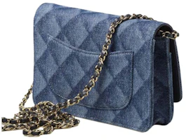 Order Chanel Dompet Klasik dengan Rantai AP0250 Biru Tua
