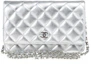 Buy Cartera Chanel Clásica Cadena Plateada Acolchada