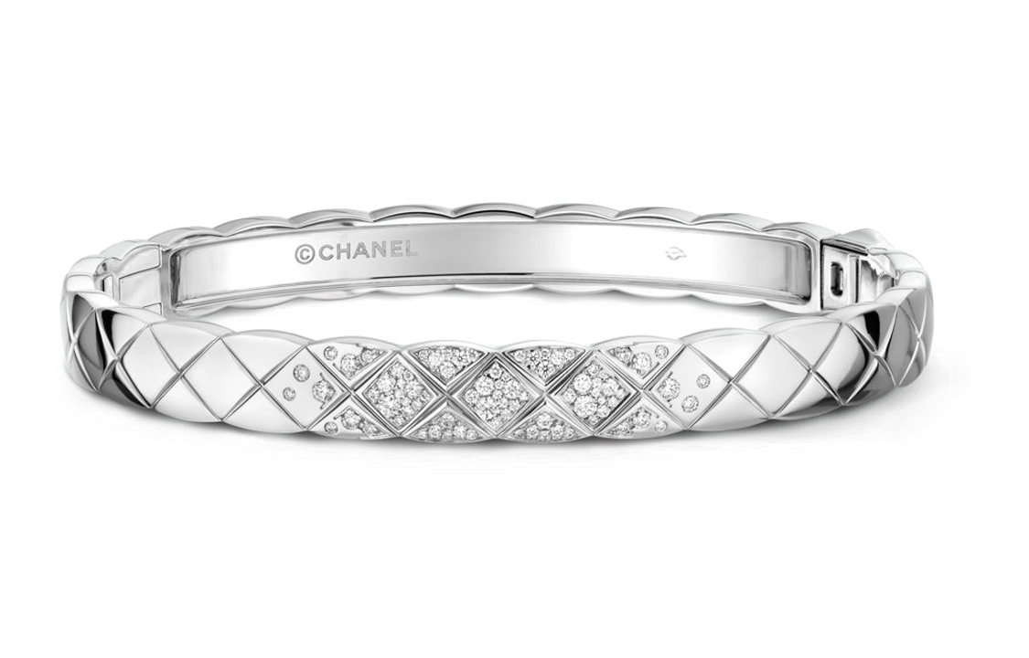 Order CHANEL CoCo Crush Gelang Emas Putih 18K Perak, Desain Unisex Pasangan. J11162