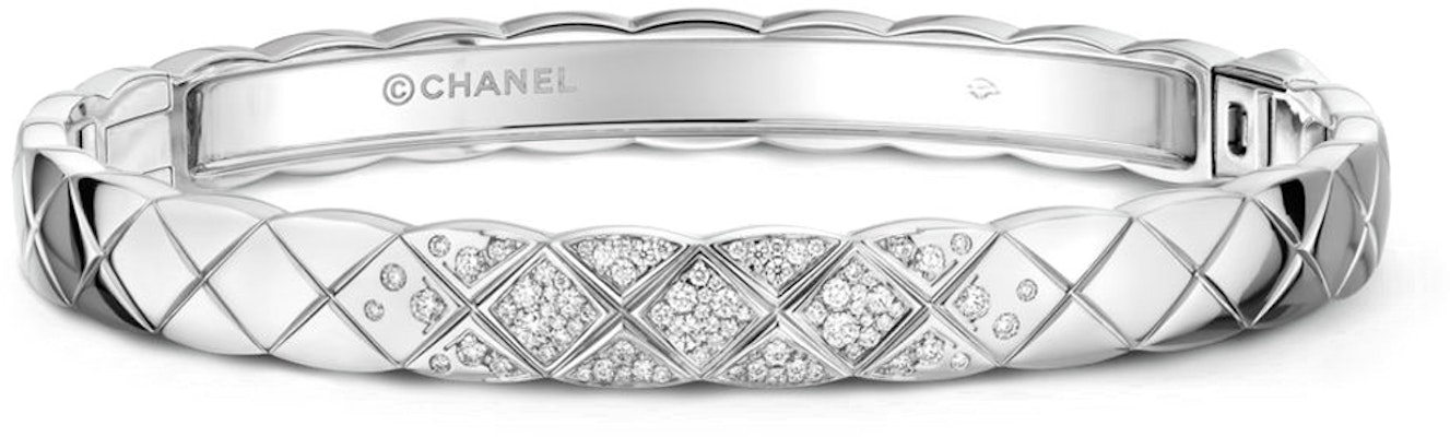 CHANEL CoCo Crush Gelang Emas Putih 18K Perak, Desain Unisex Pasangan. J11162 Order CHANEL CoCo Crush Gelang Emas Putih 18K Perak, Desain Unisex Pasangan. J11162