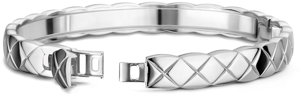 CHANEL CoCo Crush Gelang Emas Putih 18K Perak, Desain Unisex Pasangan. J11162 Lookbook CHANEL CoCo Crush Gelang Emas Putih 18K Perak, Desain Unisex Pasangan. J11162
