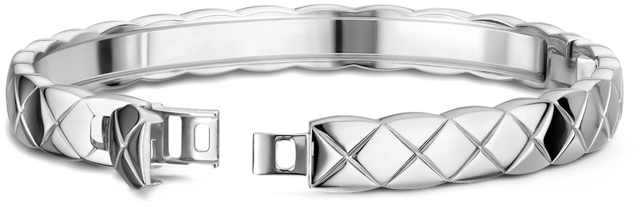 Pulsera CHANEL CoCo Crush Oro Blanco 18K Plata Diseño Unisex Pareja. J11162 Lookbook Pulsera CHANEL CoCo Crush Oro Blanco 18K Plata Diseño Unisex Pareja. J11162