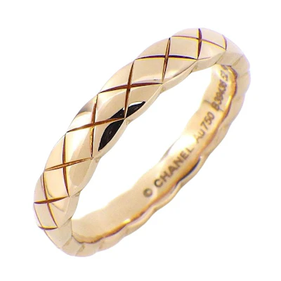 CHANEL Coco Crush Mini Beige Narrow 18K Gold Ring for Men in Beige Gold. J11785