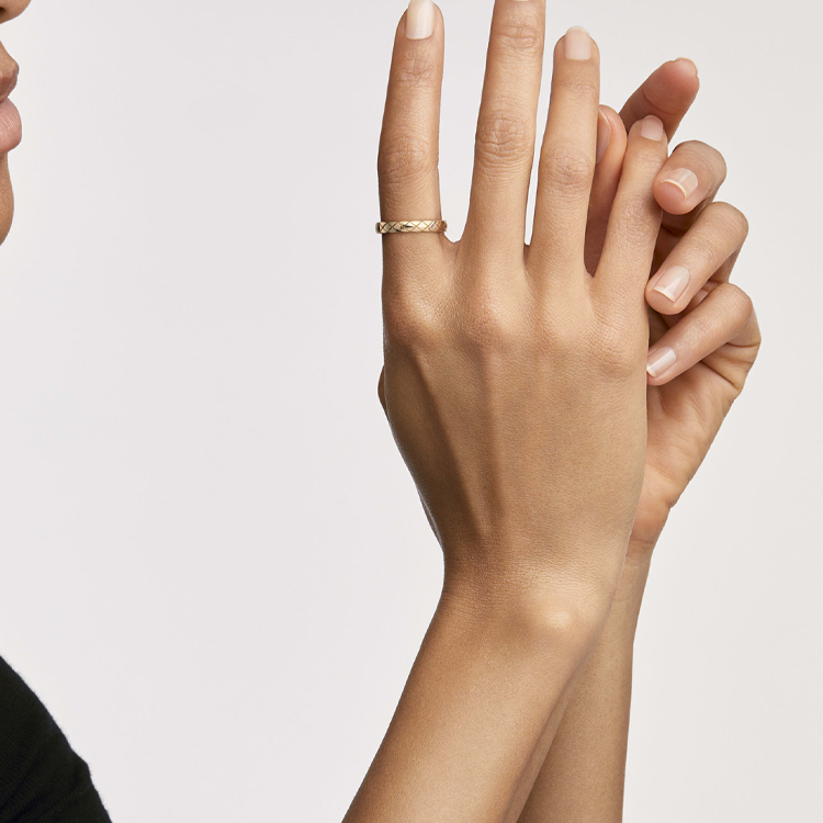 Details for 샤넬 코코 크러쉬 미니 베이지 18K 골드 남성 링 베이지 골드. J11785