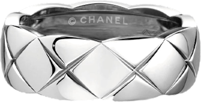 CHANEL CoCo Crush Cincin Unisex Lebar Minimalis Emas Putih 18K Perak J10570 Order CHANEL CoCo Crush Cincin Unisex Lebar Minimalis Emas Putih 18K Perak J10570