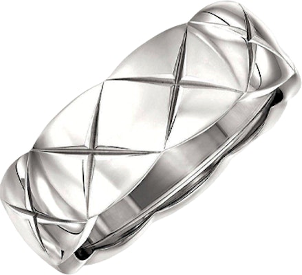 CHANEL CoCo Crush Cincin Unisex Lebar Minimalis Emas Putih 18K Perak J10570 Lookbook CHANEL CoCo Crush Cincin Unisex Lebar Minimalis Emas Putih 18K Perak J10570