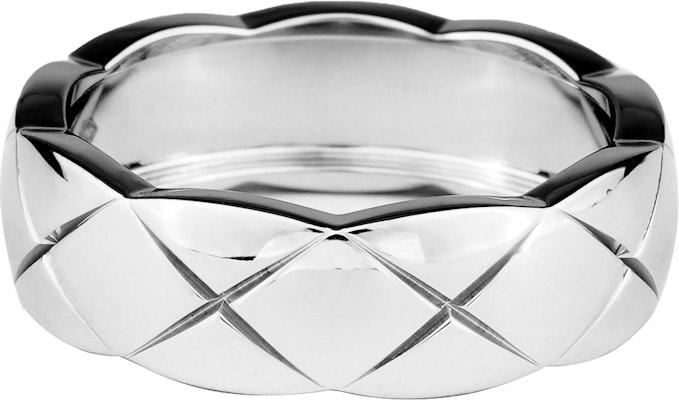 CHANEL CoCo Crush Cincin Unisex Lebar Minimalis Emas Putih 18K Perak J10570 Purchase CHANEL CoCo Crush Cincin Unisex Lebar Minimalis Emas Putih 18K Perak J10570