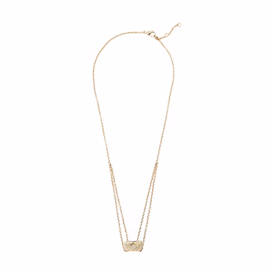 CHANEL COCO CRUSH Quilted Diamond Necklace Yellow 18K Gold. J11358