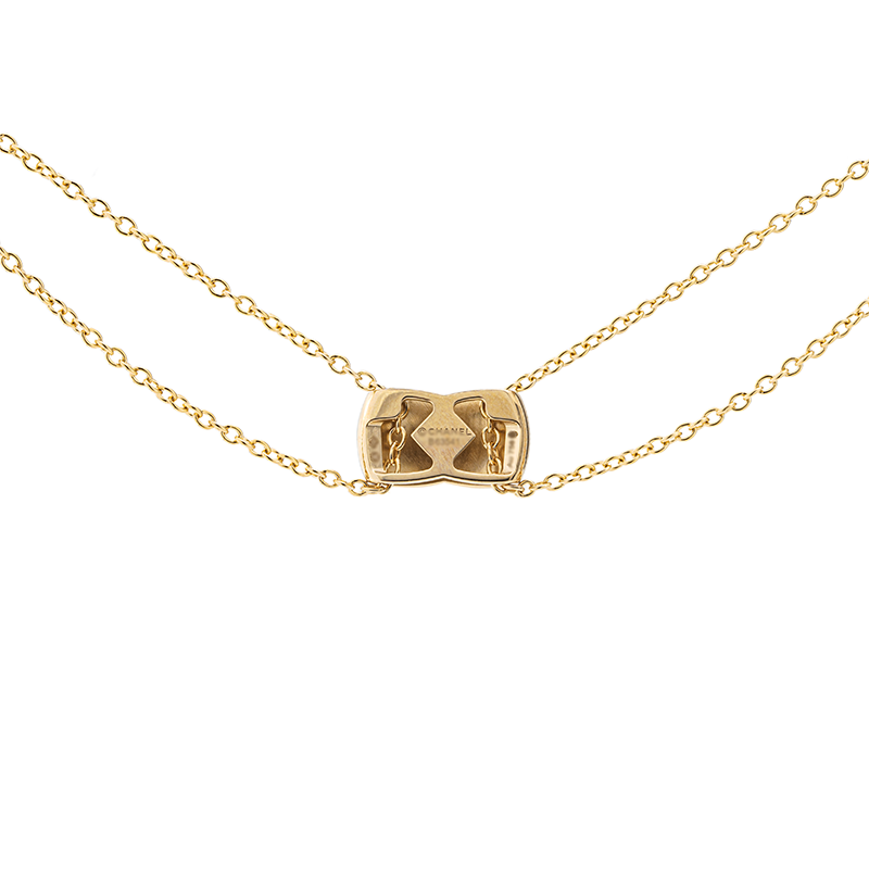 CHANEL COCO CRUSH Quilted Diamond Necklace Yellow 18K Gold. J11358 圖 4